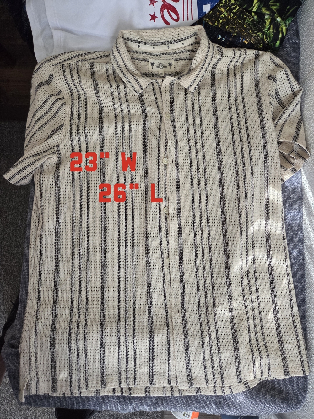 Free Planet Spring/Summer Short-Sleeve Button Shirt Brand New No Tags